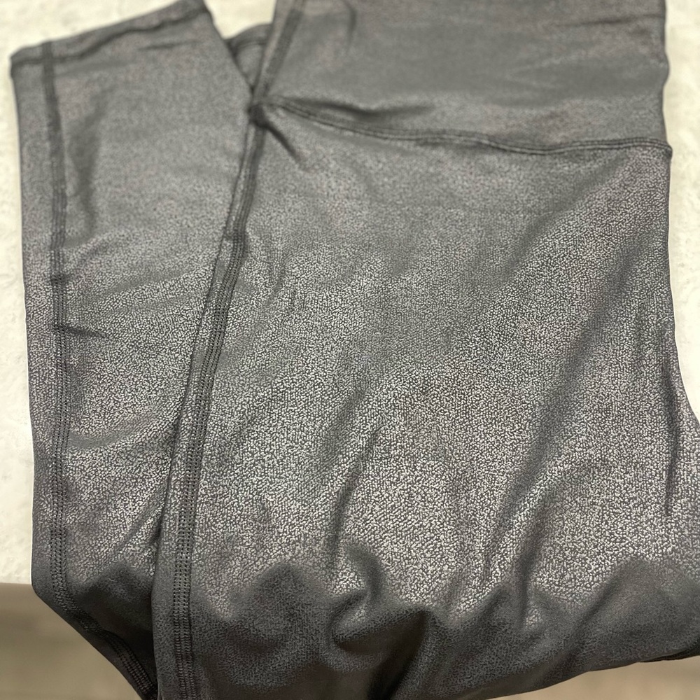 Metallic black leggings